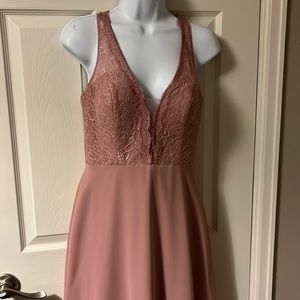 Azazie size 4 blush bridesmaid dress